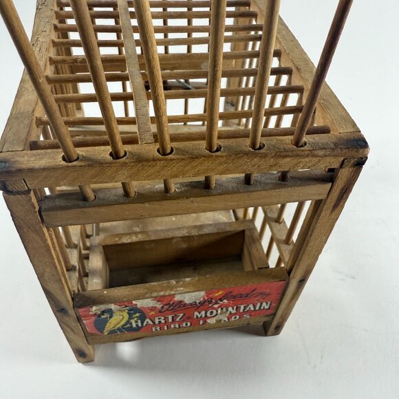 Hartz Mountain Bird Foods Wood Crate Cage 1930s Vintage Advertising Promo - Picture 7 of 16